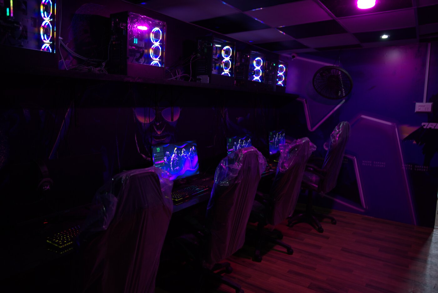 RTX 5060 gaming PC setup at Arcadium gaming cafe Karachi