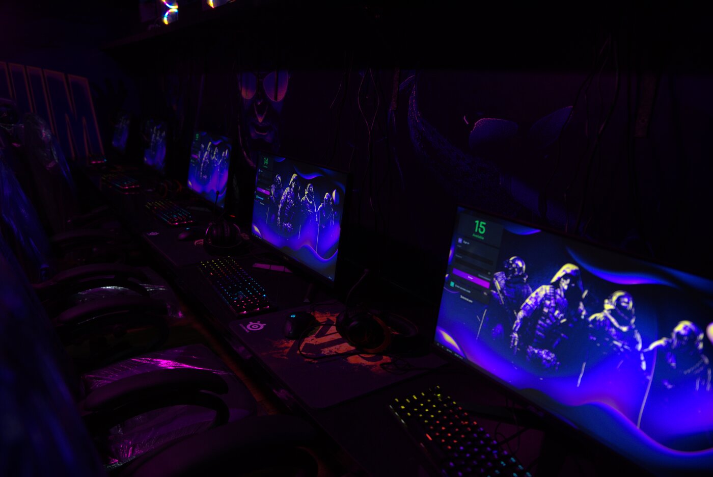 High-end PC gaming stations at Arcadium gaming zone Gulshan Karachi