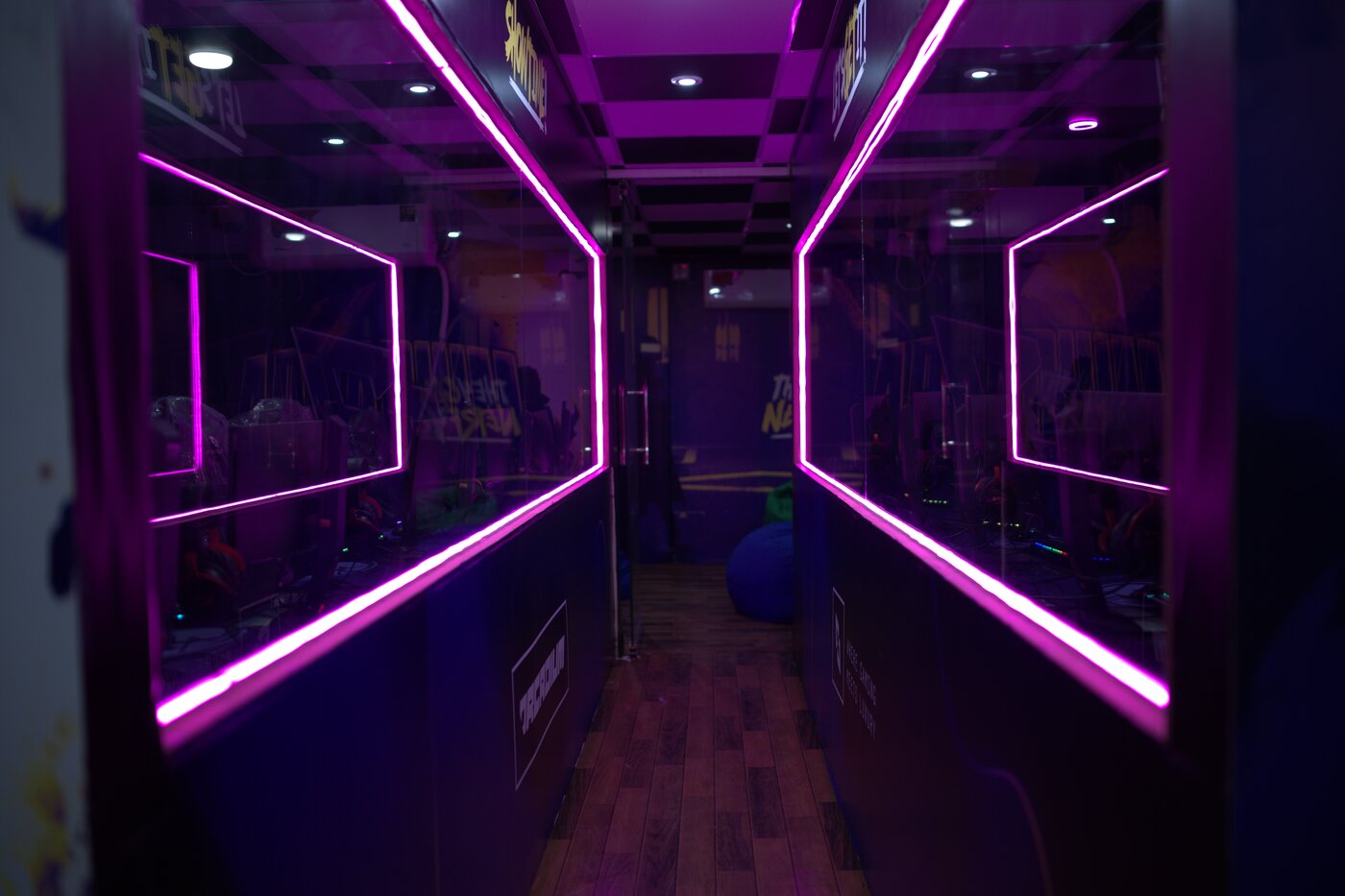 Premium gaming zone interior at Arcadium by ViderGG, Gulshan-e-Iqbal Karachi